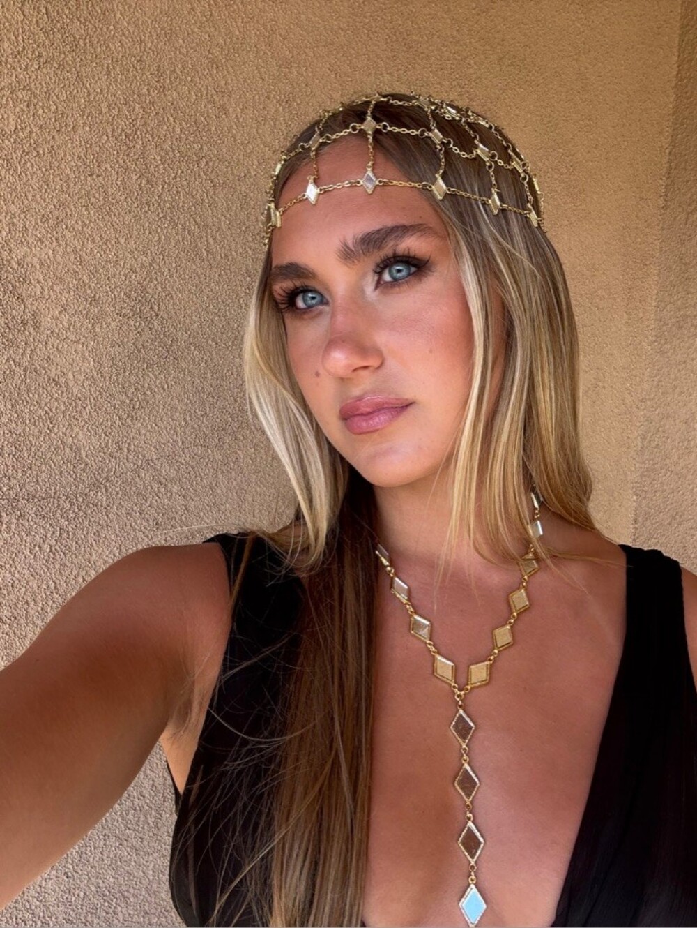New Y Mirror Gold Necklace